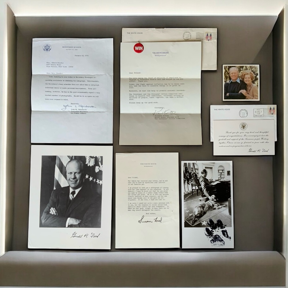 President Gerald Ford Memorabilia Collection, Photos Cards Letters Ephemera Lot